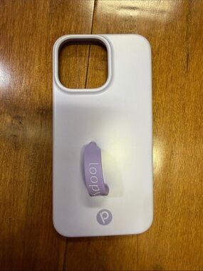 Loopy Case Lavender & White iPhone Grip Case
